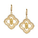 18K Gold Plated Quatrefoil  Shape Earrings E8710