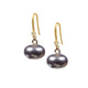 18K Gold Plated Oval Pearl Earrings E8715