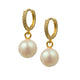 Cubic Zirconia With Glass Pearl Earrings E8718