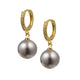 Cubic Zirconia With Glass Pearl Earrings E8718