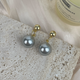 18K Gold Plated with Glass Pearl Earrings E8720