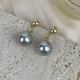 18K Gold Plated With Glass Pearl Earrings E8721