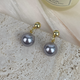 18K Gold Plated with Glass Pearl Earrings E8720