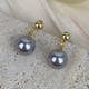 18K Gold Plated With Glass Pearl Earrings E8721