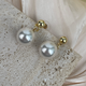 18K Gold Plated With Glass Pearl Earrings E8721