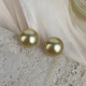 18K Gold Plated With Glass Pearl Earrings E8724
