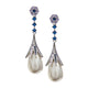 Teardrop Pearl Cubic Zirconia Earrings E8735