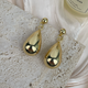18K Gold Plated Teardrop Shaped Earrings E8740