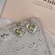 18K Gold Plated Heart Shaped Earrings E8749