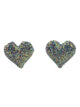 Heart Shape Rhinestones Alloy Earrings E8754