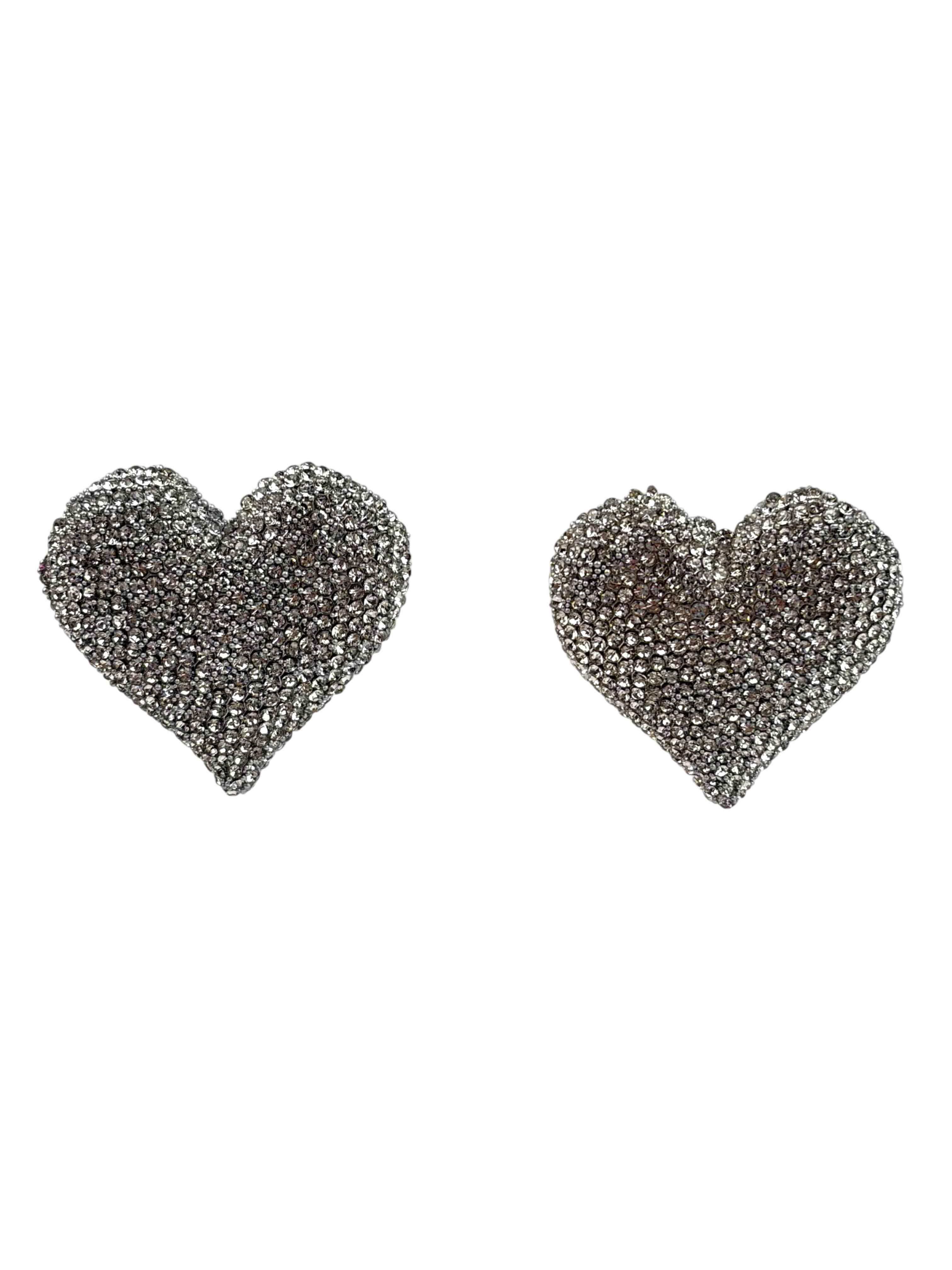 Heart Shape Rhinestones Alloy Earring E8754