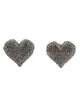 Heart Shape Rhinestones Alloy Earrings E8754