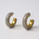 Semicircle Rhinestone Earrings E8757