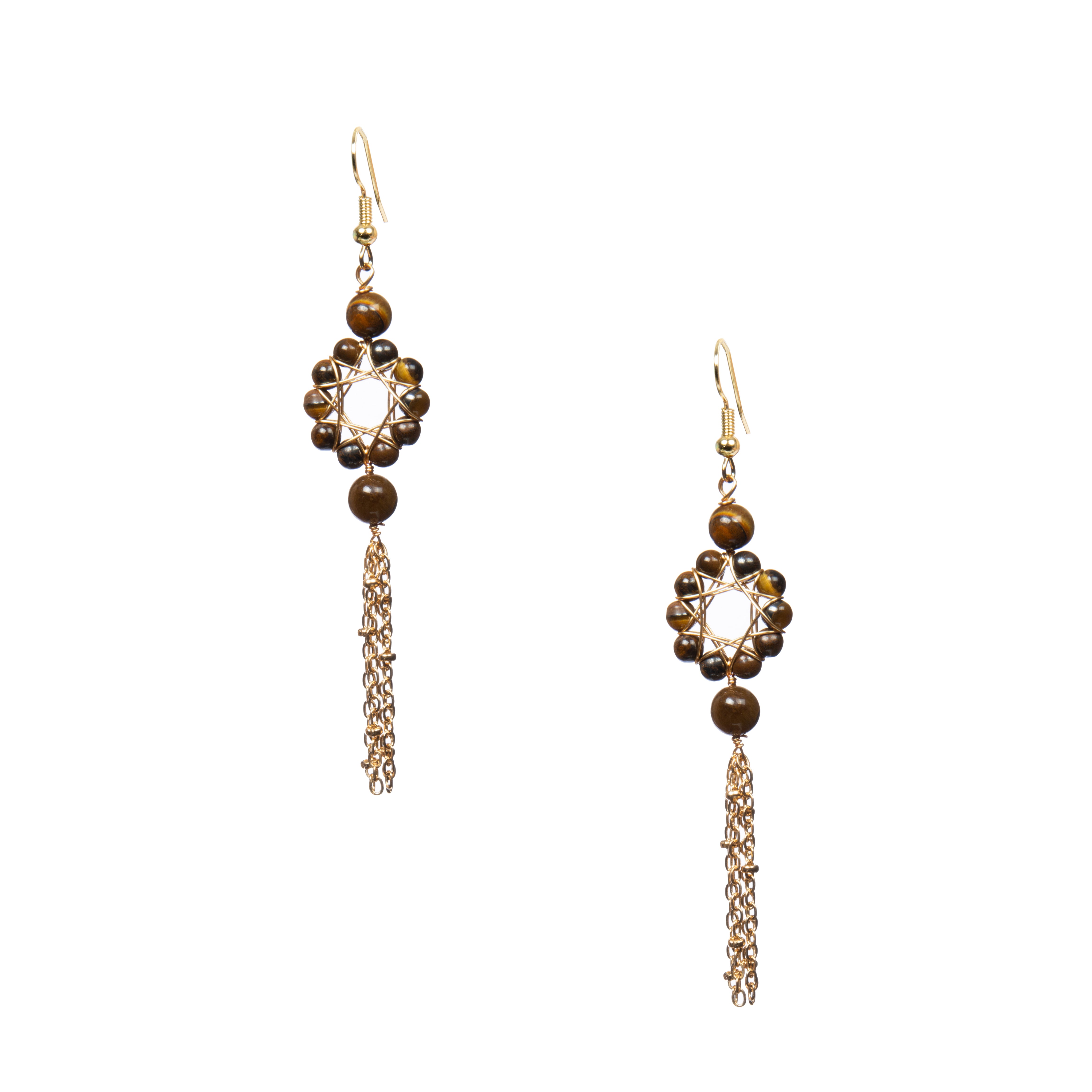18K Gold Plated Various Stones Earrings E8761
