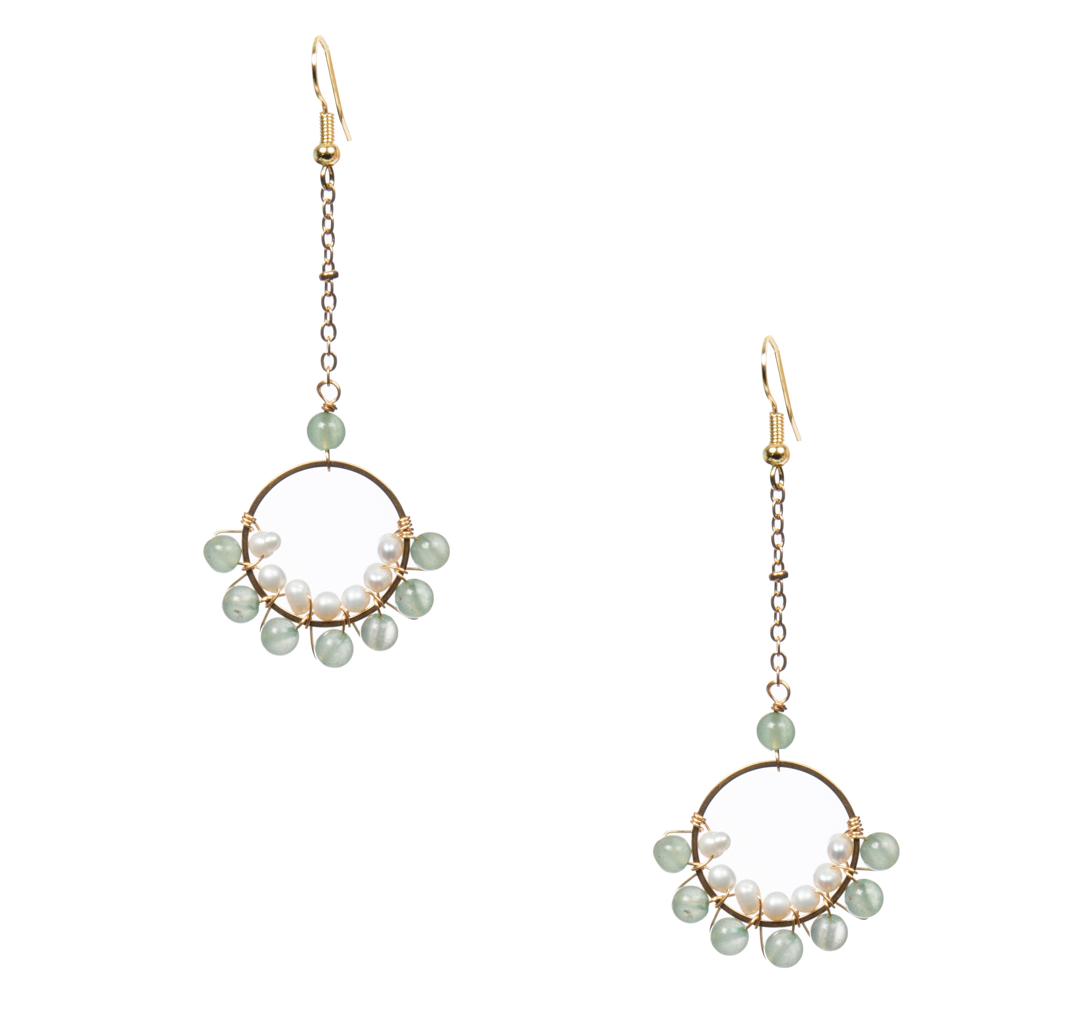 18K Gold Plated Various Stones Earrings E8762