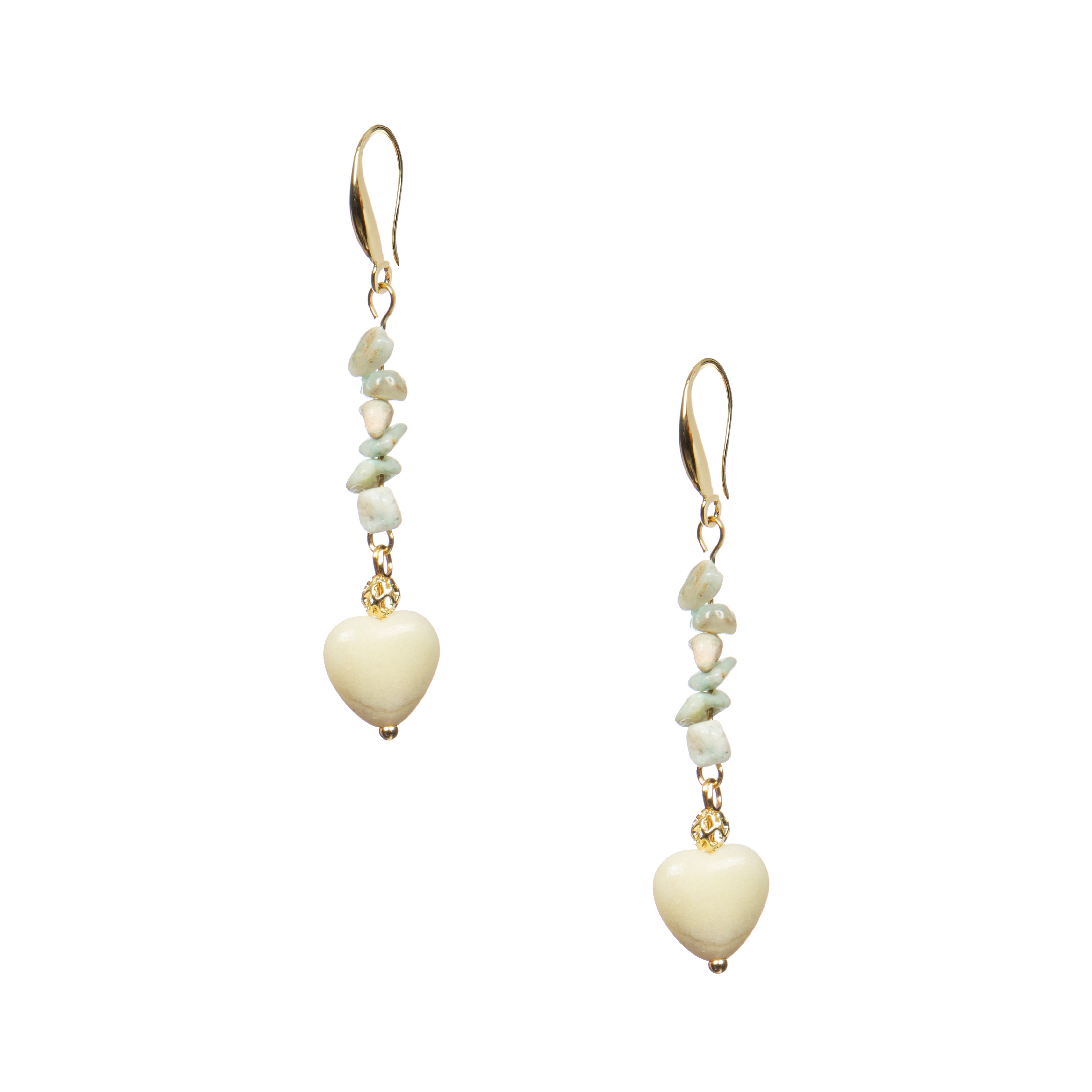 18K Gold Plated Amazonite Earrings E8763