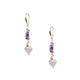 18K Gold Plated Various Stones Earrings E8763