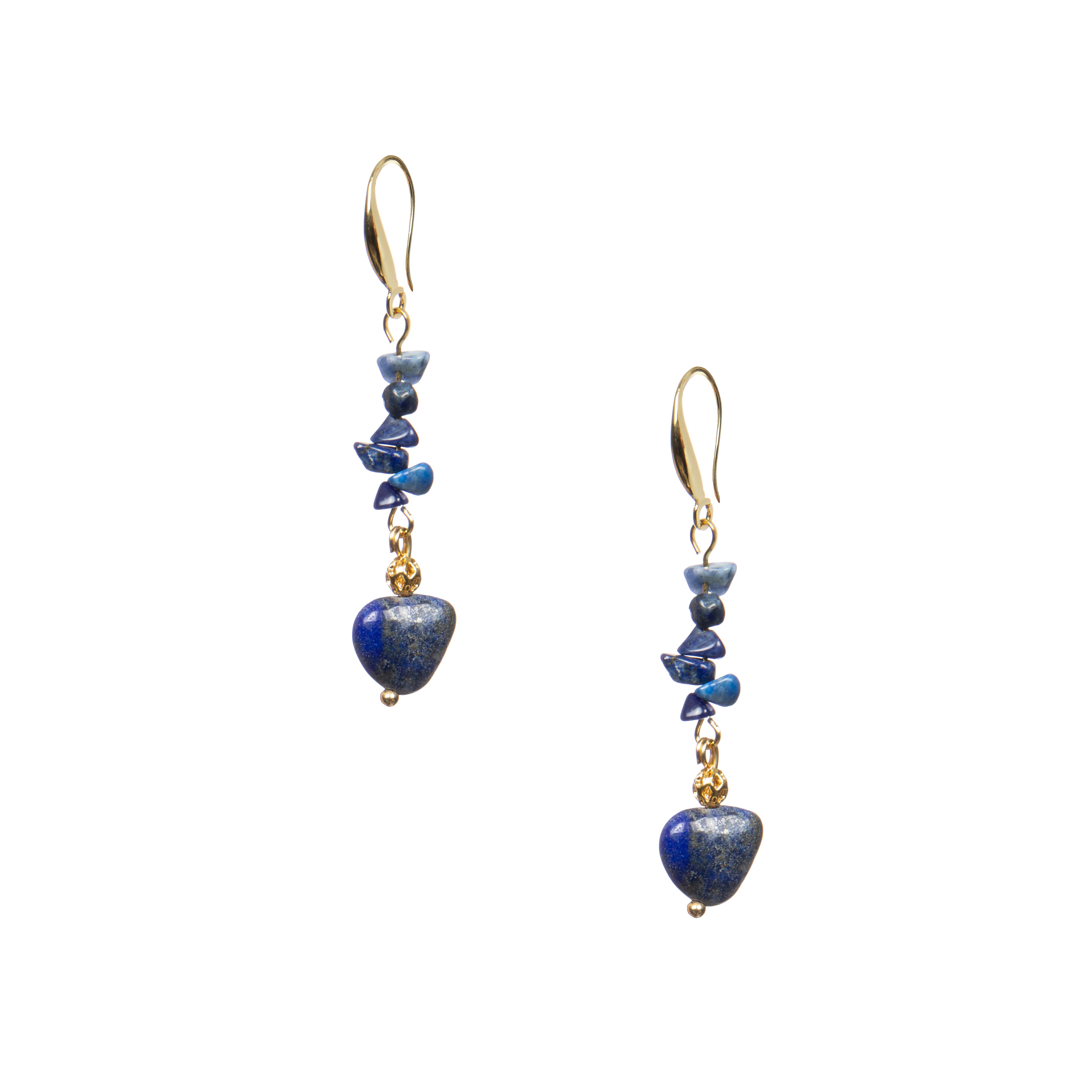 18K Gold Plated Various Stones Earrings E8763