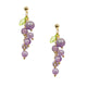18K Gold Plated Amethyst Earrings E8764