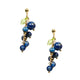 18K Gold Plated Lapis Earrings E8764