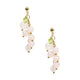 18K Gold Plated Rose Quartz Earrings E8764