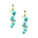 18K Gold Plated Turquoise Earrings E8764