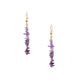 18K Gold Plated Amethyst Earrings E8765