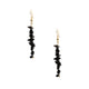 18K Gold Plated Onyx Earrings E8765