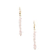 18K Gold Plated Rose Quartz Earrings E8765