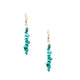18K Gold Plated Turquoise Earrings E8765