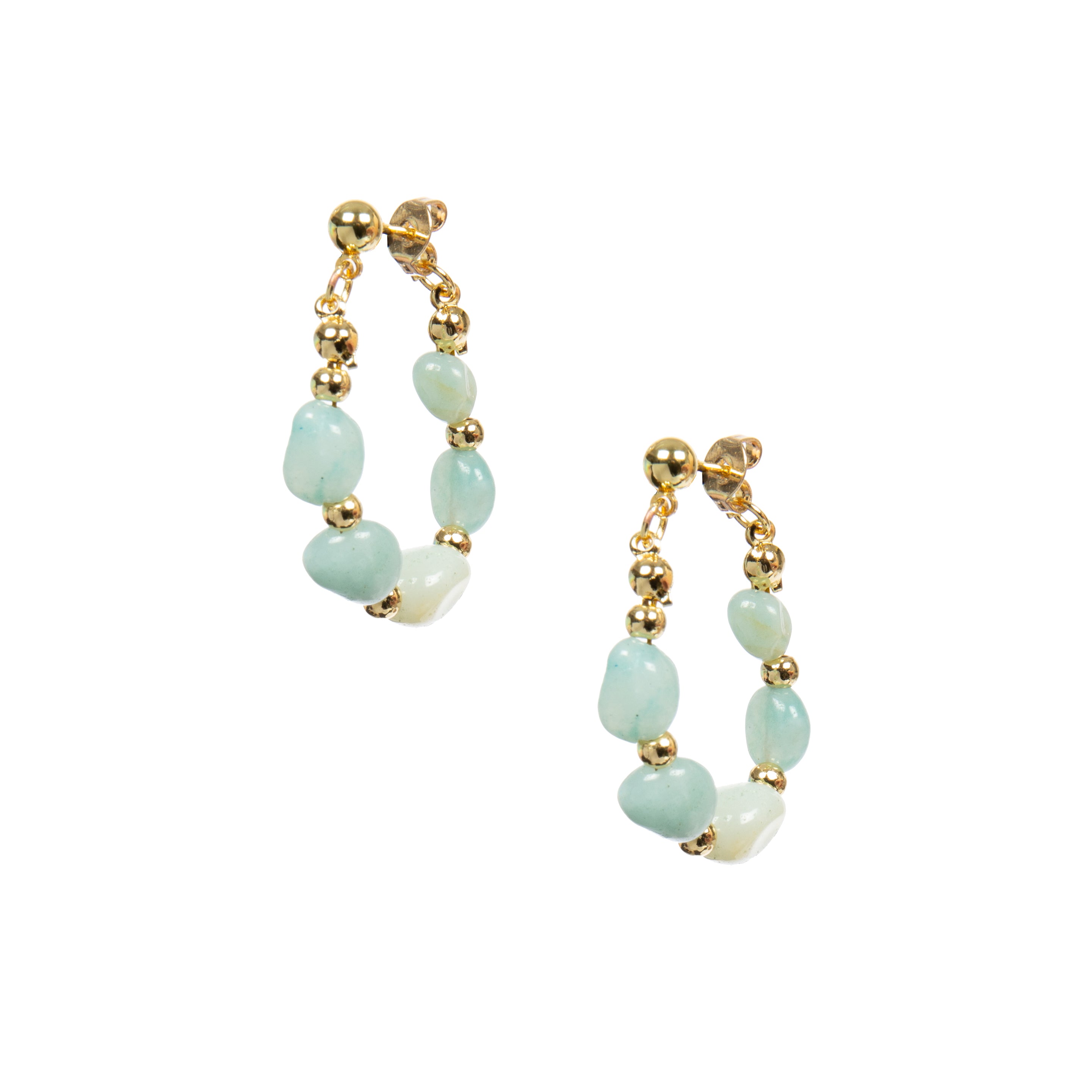 18K Gold Plated Various Stones Earrings E8766