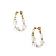 18K Gold Plated Clear Quartz Earrings E8766