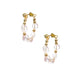 18K Gold Plated Rose Quartz Earrings E8766