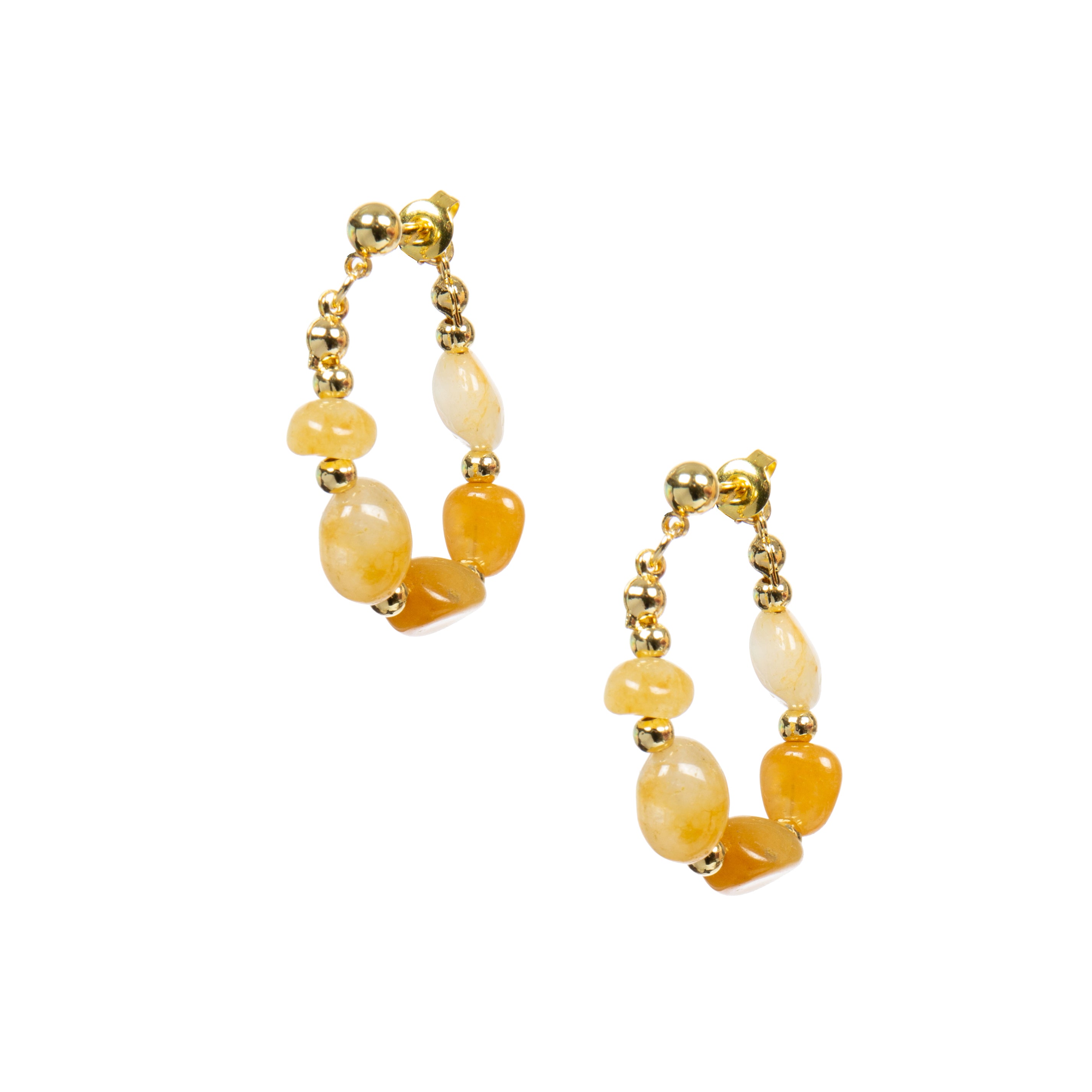 18K Gold Plated Various Stones Earrings E8766