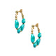 18K Gold Plated Turquoise Earrings E8766