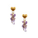 18K Gold Plated Amethyst Earrings E8768