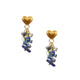 18K Gold Plated Lapis Earrings E8768
