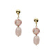 18K Gold Plated Rose Quartz Earrings E8775