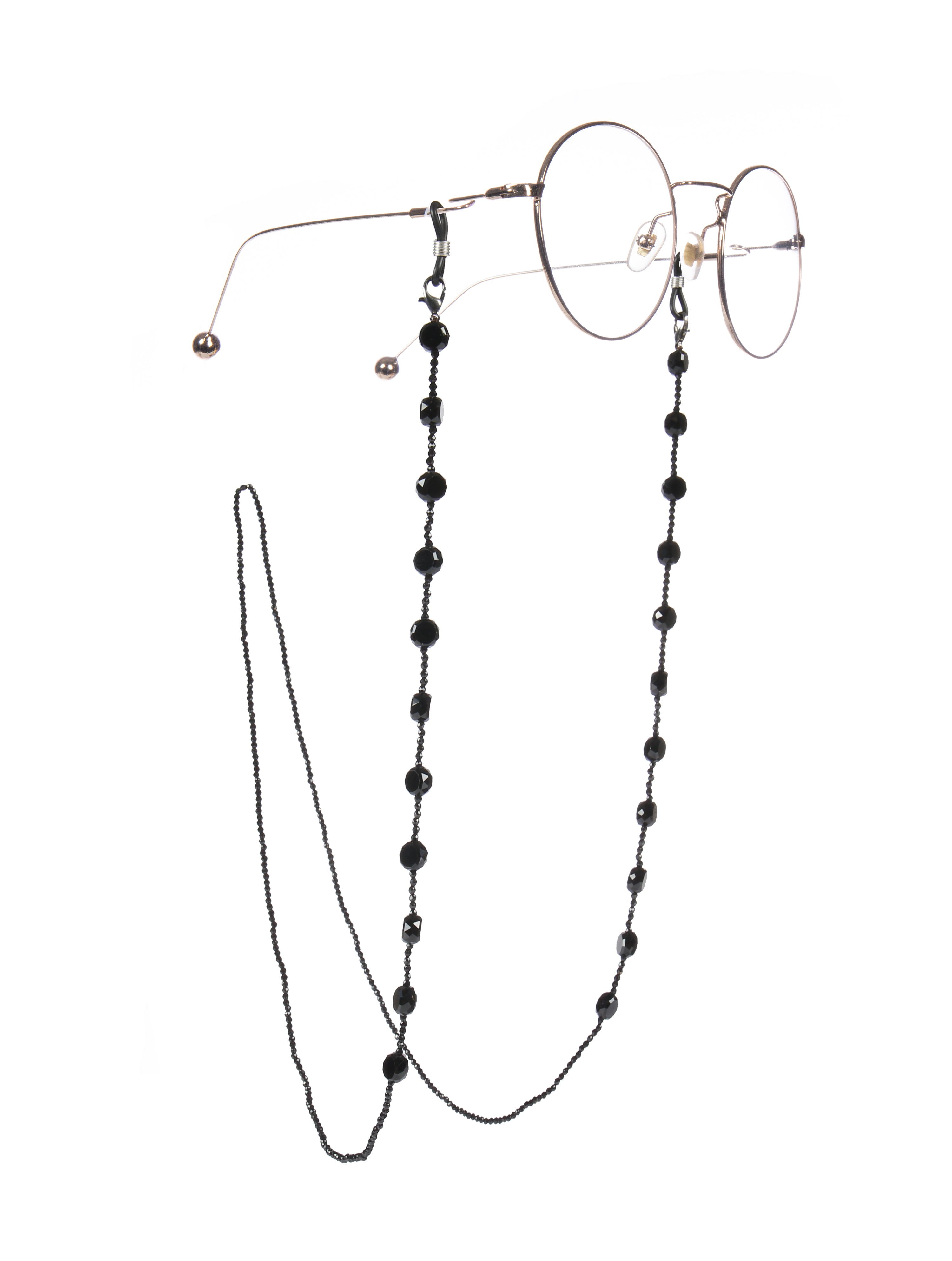 Crystal Beaded Glasses Holder EC5634 - Black