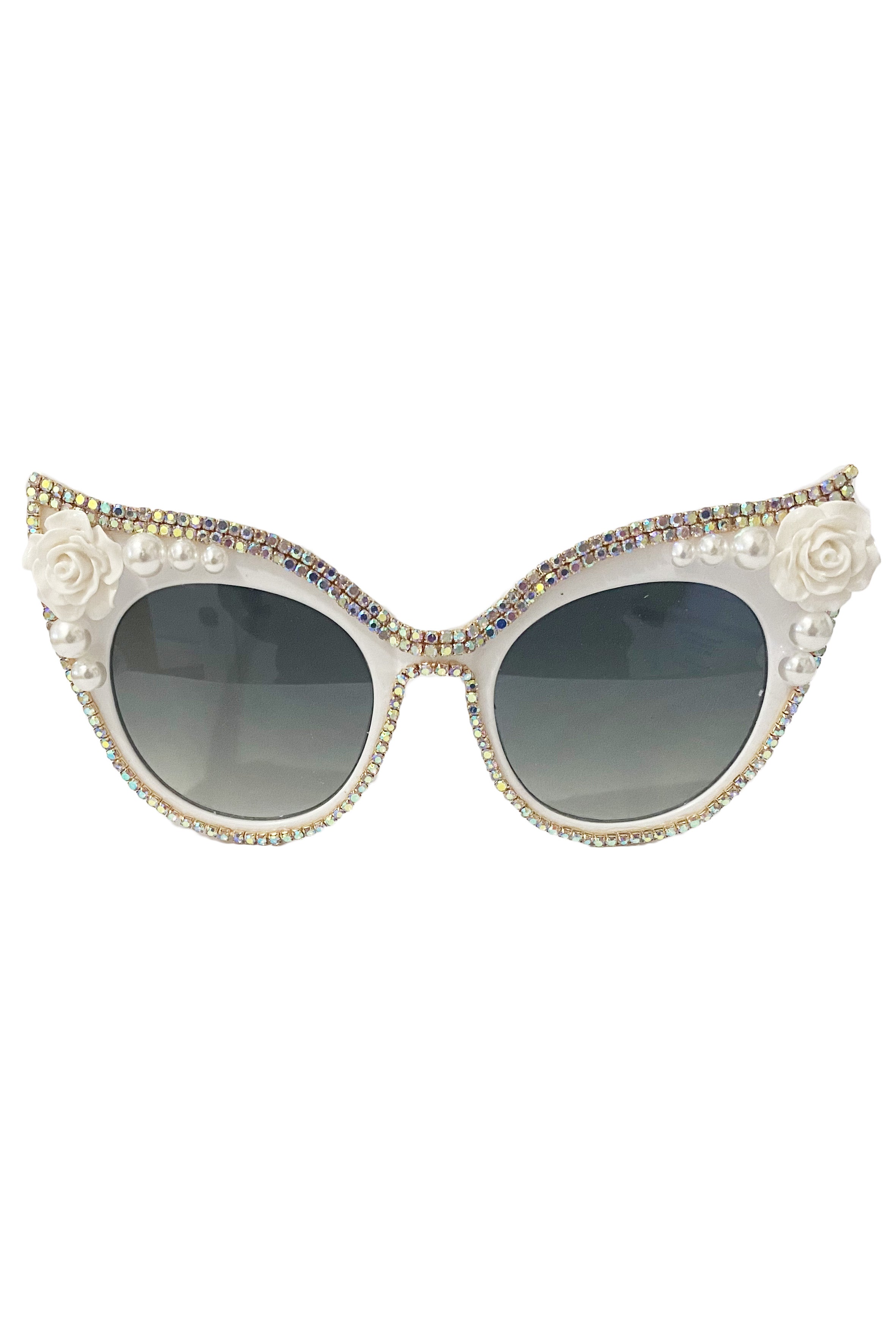 Handmade Floral Rhinestone Sunglasses G0145