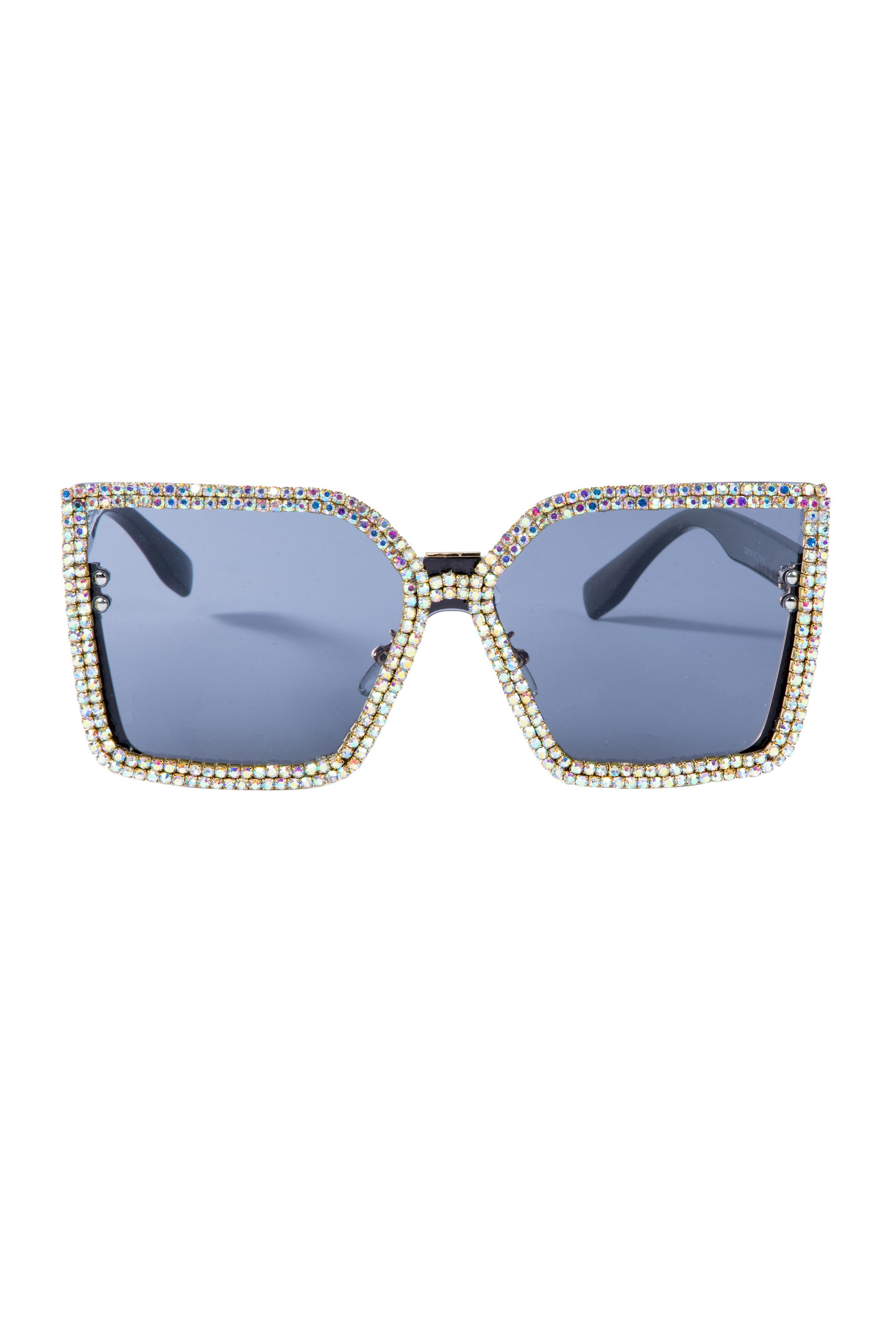 Handmade Rhinestone Square Frame Sunglasses G0350