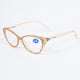 Handmade Rhinestone Cat Eye Reader Glasses G0399-Champagne