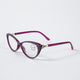 Handmade Rhinestone Cat Eye Reader Glasses G0399- Violet