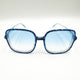 Handmade  Rhinestone Goggles Sunglasses  G0448-Blue