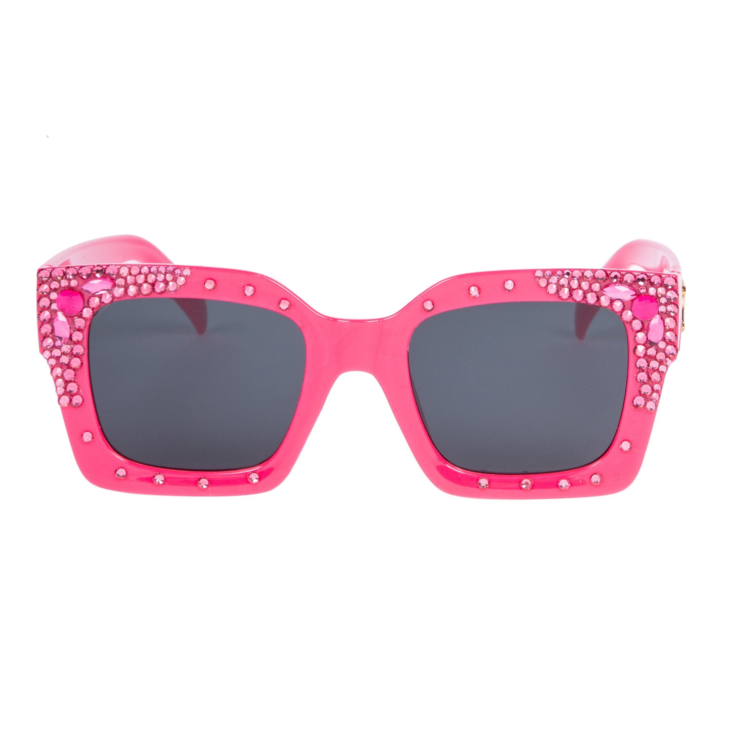 Handmade Rhinestone Square Frame Sunglasses G0511