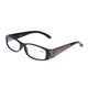 Handmade Rhinestone Rectangle Reader Glasses G0533-Gun-Metal