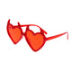 Handmade Rhinestone Devil Horn Heart Party Eyeglasses G0535