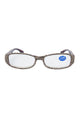Handmade Rhinestone Rectangle Reader Glasses G0539-Gray