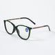 Handmade  Rhinestone Rectangle Reader Glasses G0542 - Green