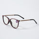 Handmade  Rhinestone Rectangle Reader Glasses  G0542 - Purple